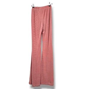 Blanc Clothing‎ Flare Leggings High Waist Slinky Lounge Pants Stretch Pink S